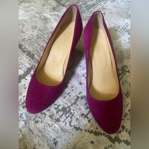 Purple J.crew wedge heels